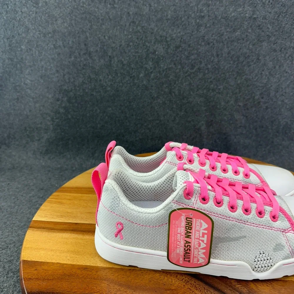 ALTAMA Urban Assault Low Sneaker Mens Sz 6 Alpine Camo Breast Cancer Awareness